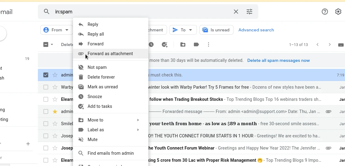 analyze phishing email
