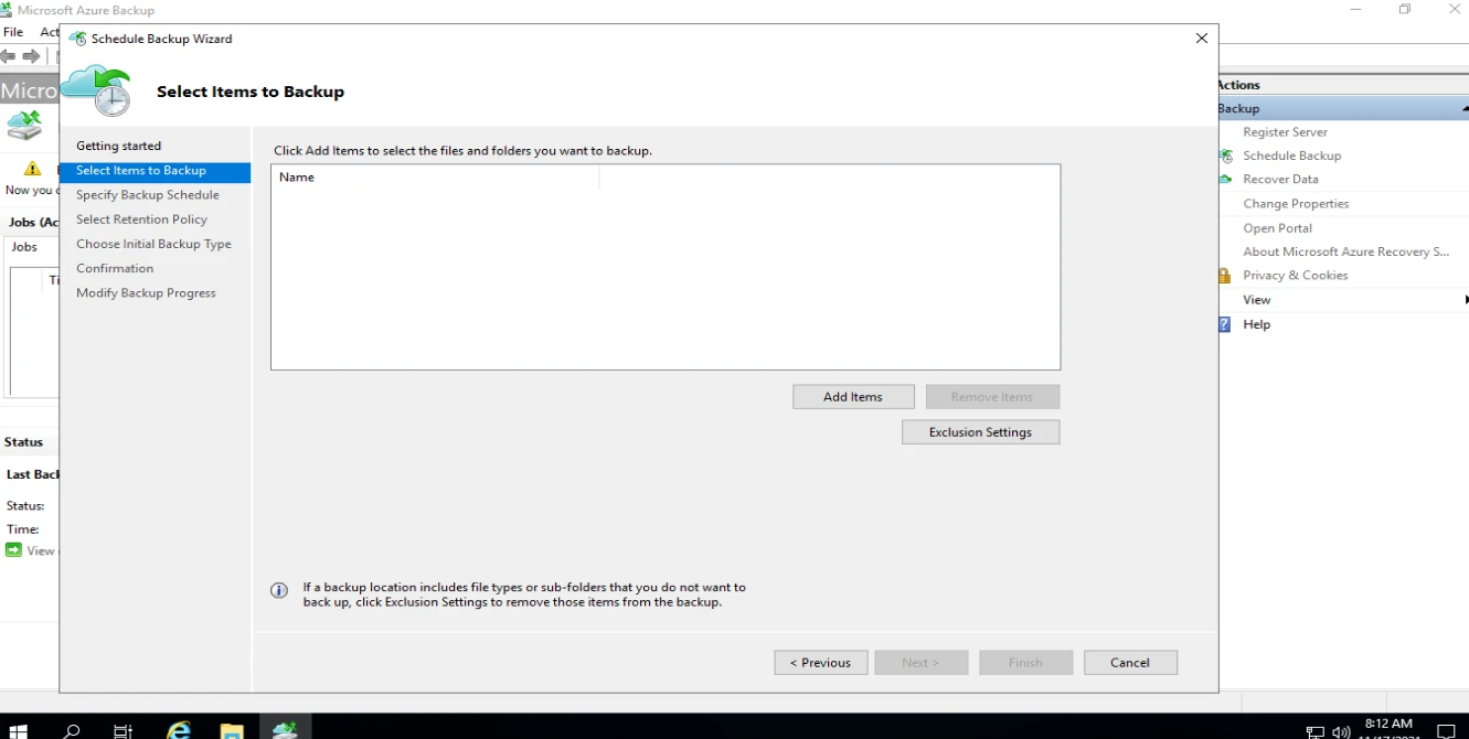Step-by-Step Azure Backup Tutorial [Azure MARS Agent]