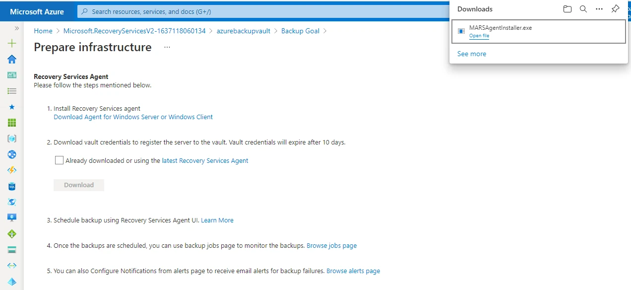Step-by-Step Azure Backup Tutorial [Azure MARS Agent]