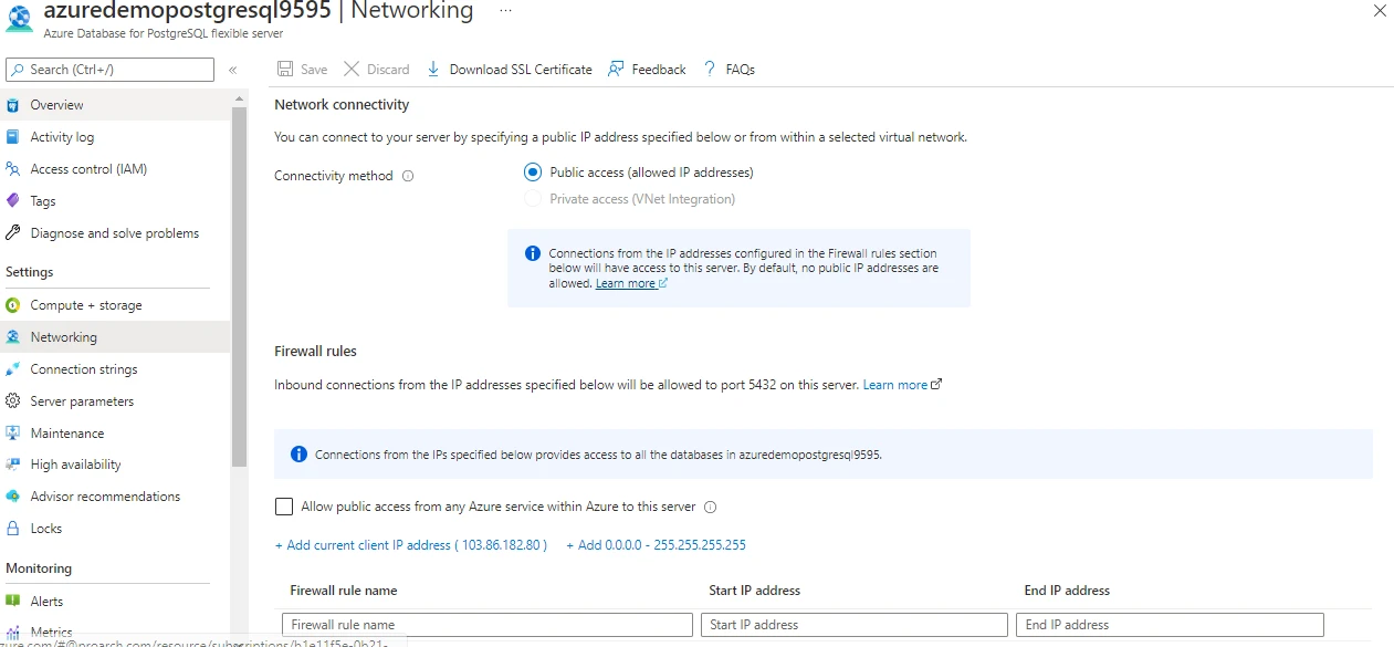 Azure Database for PostgreSQL