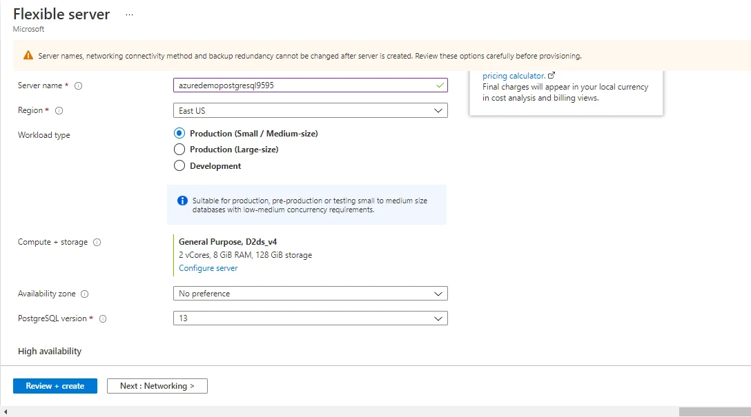 Azure Database for PostgreSQL