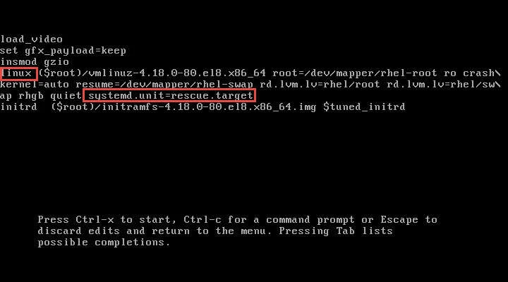 How to boot into single user mode in RHEL/CentOS 7/8 Linux