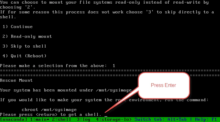 How to boot a system into rescue mode using ISO DVD (RHEL / CentOS 7)