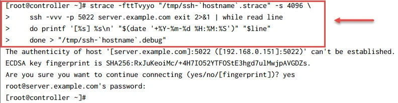 Capture ssh & sshd strace logs [Step-by-Step]