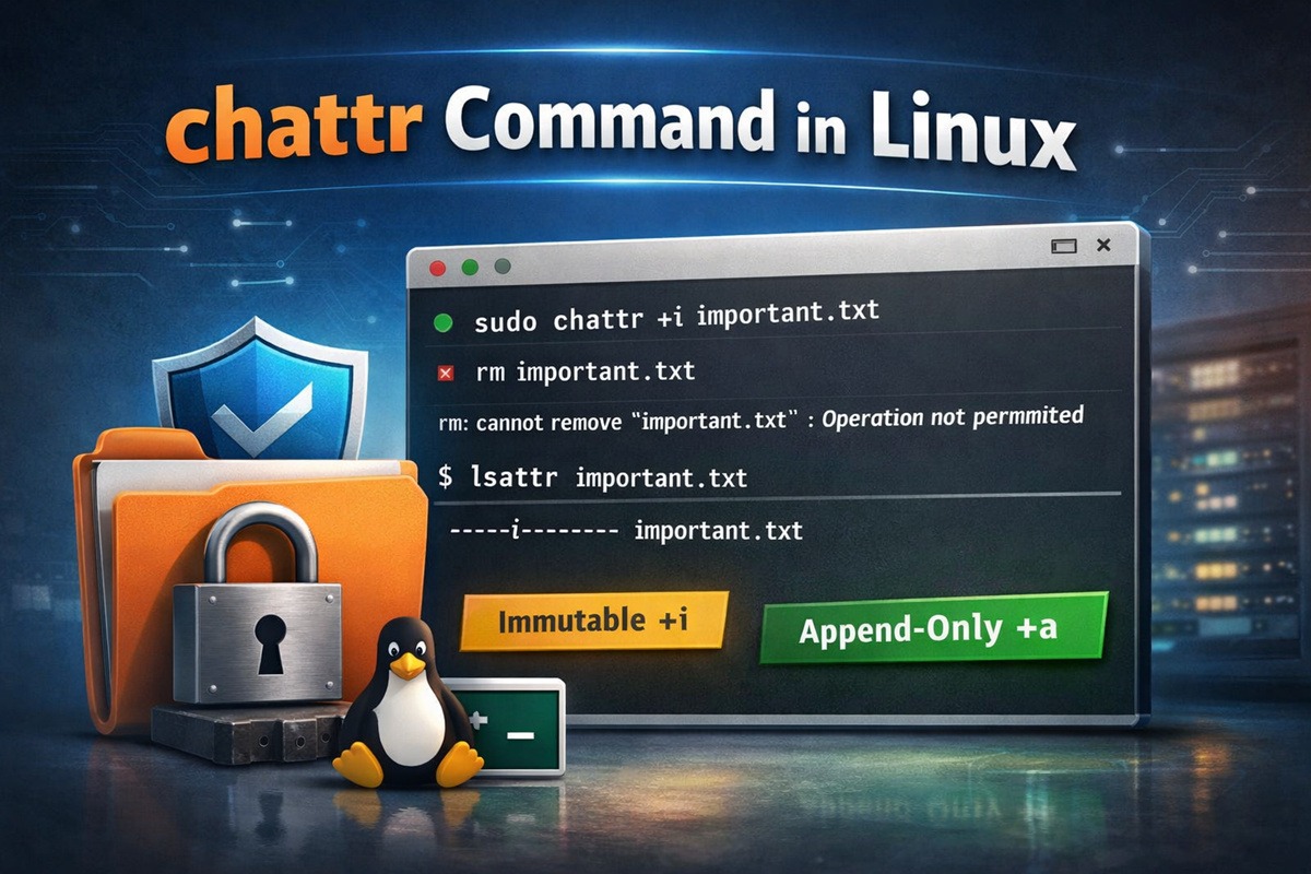 chattr Command in Linux: Change File Attributes Using Immutable and Append-Only Flags