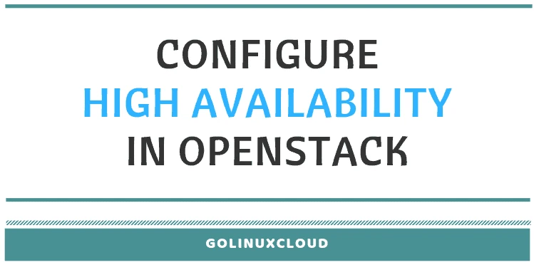 How to configure Openstack High Availability with corosync & pacemaker