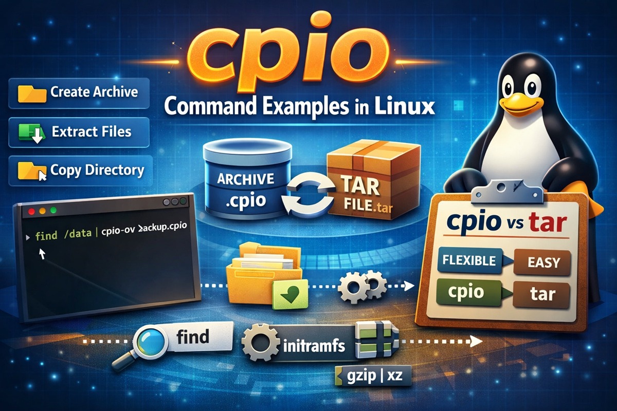 cpio Command in Linux: Practical Examples & Cheat Sheet