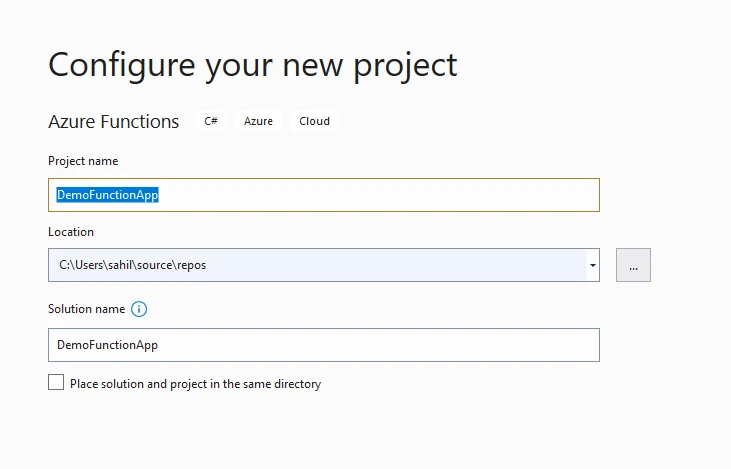 Create Azure Functions using Visual Studio [Step-by-Step]