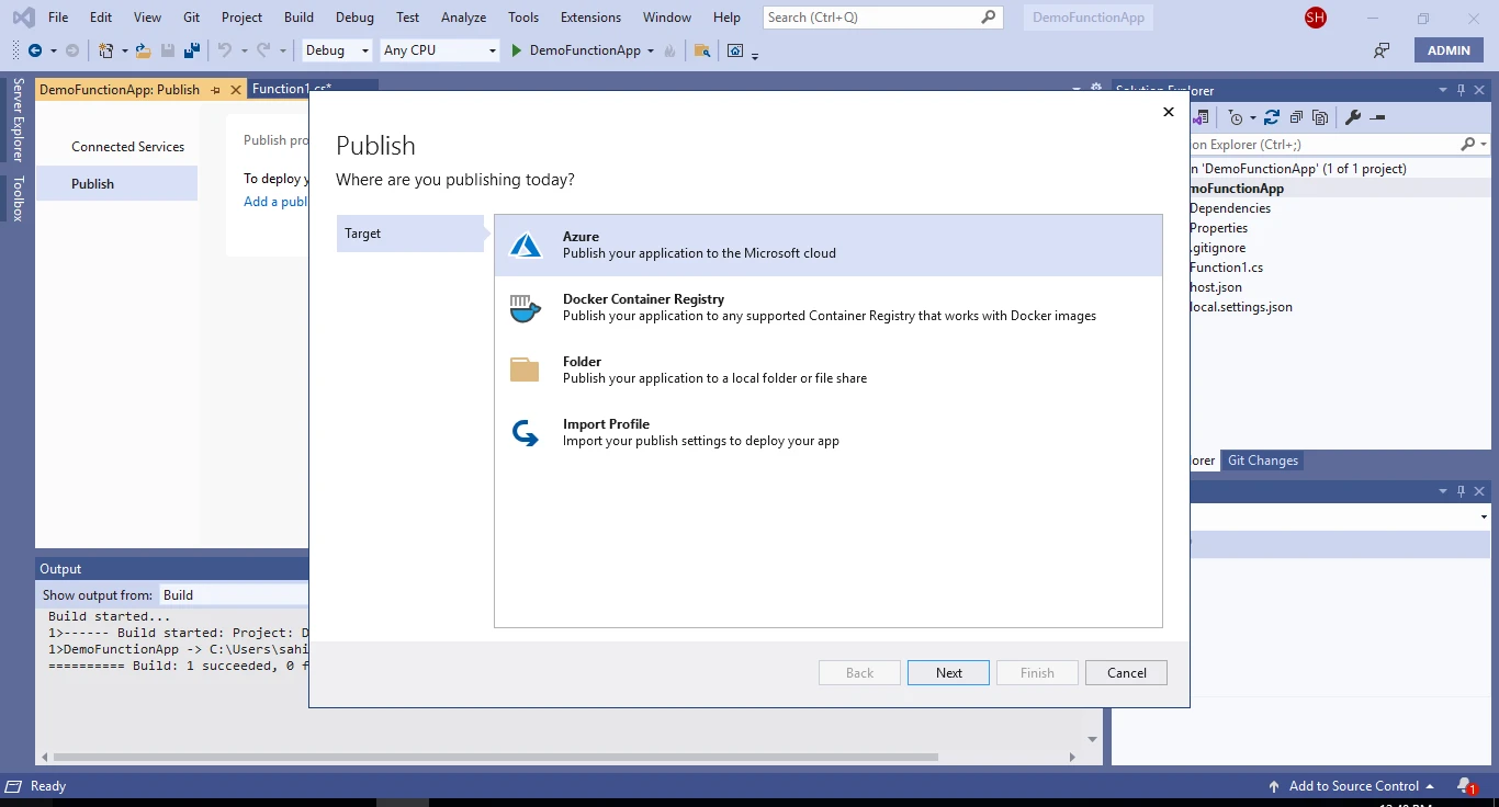 Create Azure Functions using Visual Studio [Step-by-Step]