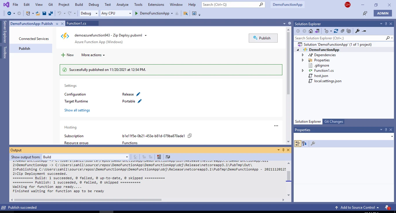 Create Azure Functions using Visual Studio [Step-by-Step]