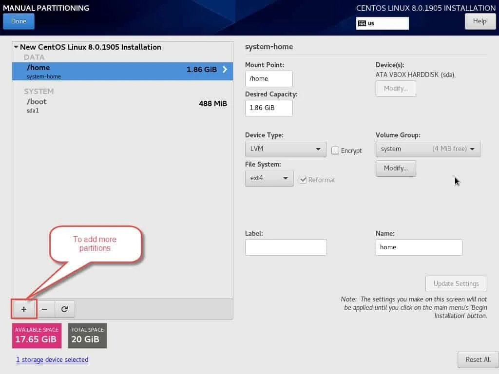 Step-by-Step: Create LVM during installation RHEL/CentOS 7/8