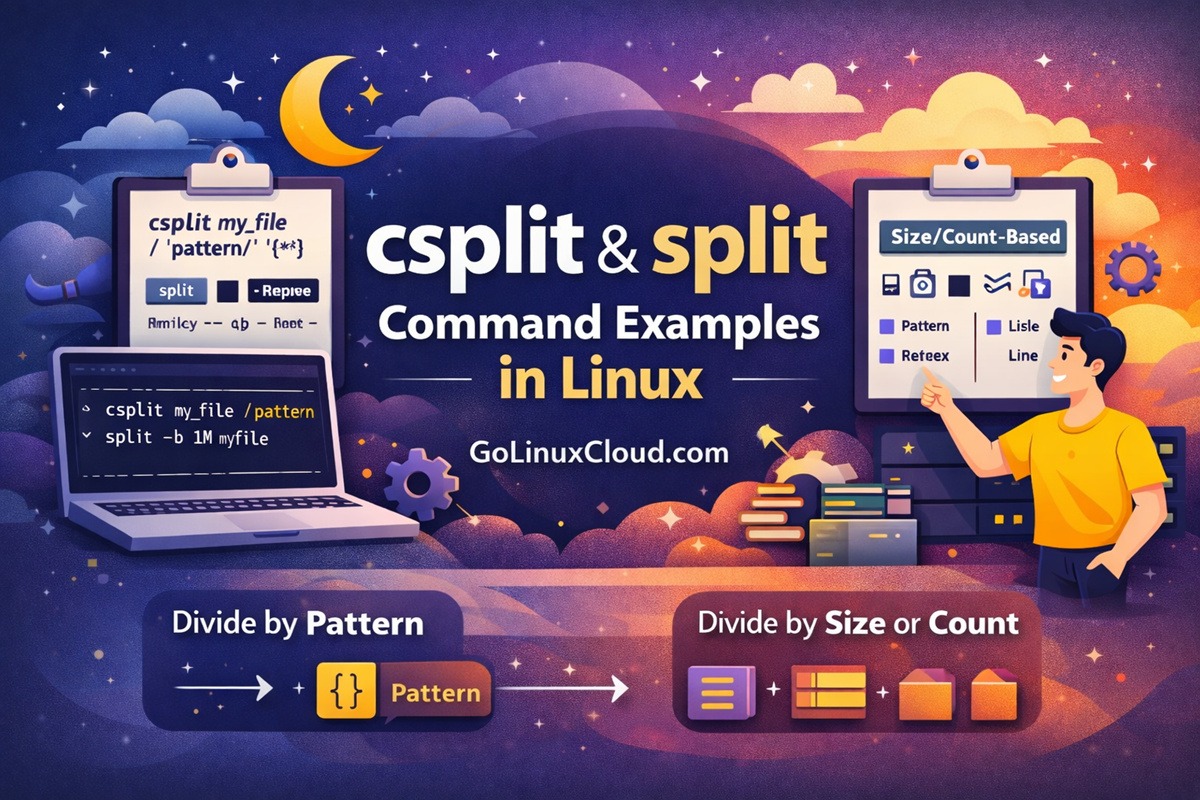 csplit and split Command Examples in Linux (Cheat Sheet)