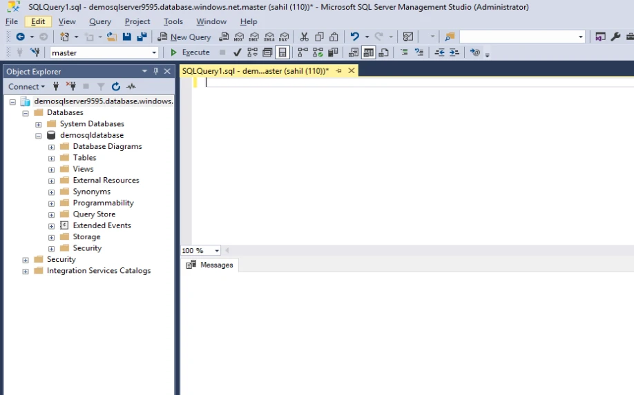 deploy SQL Database on Azure