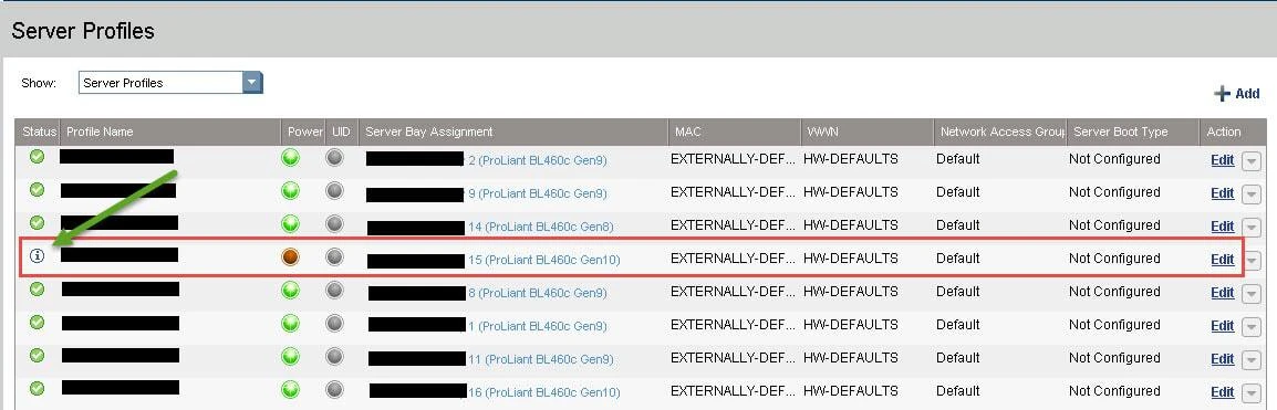 Solved: Device in bay #X power delayed until VC profile is applied