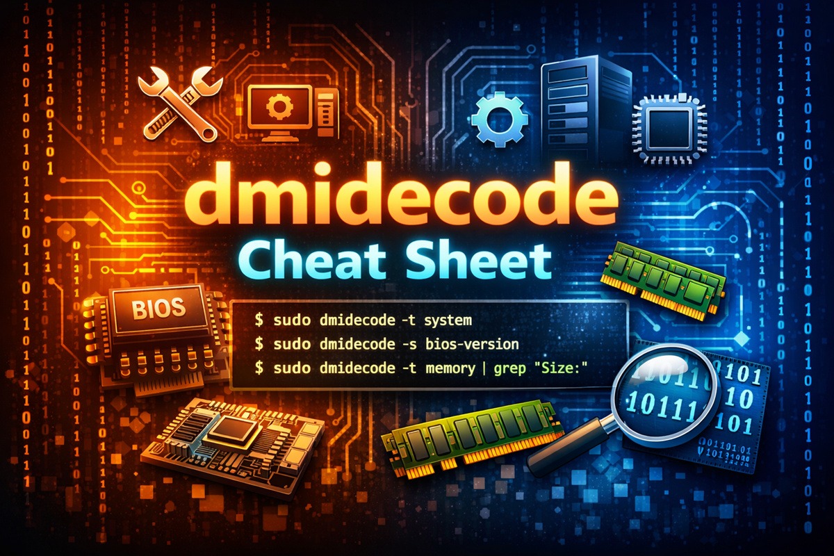 dmidecode Command in Linux: BIOS, Serial, Memory & CPU (Cheat Sheet)