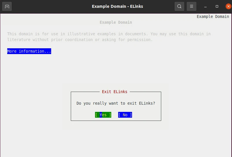 elinks to open local web files
