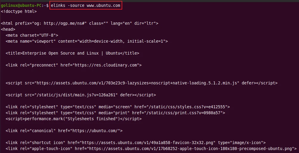 print source code of url