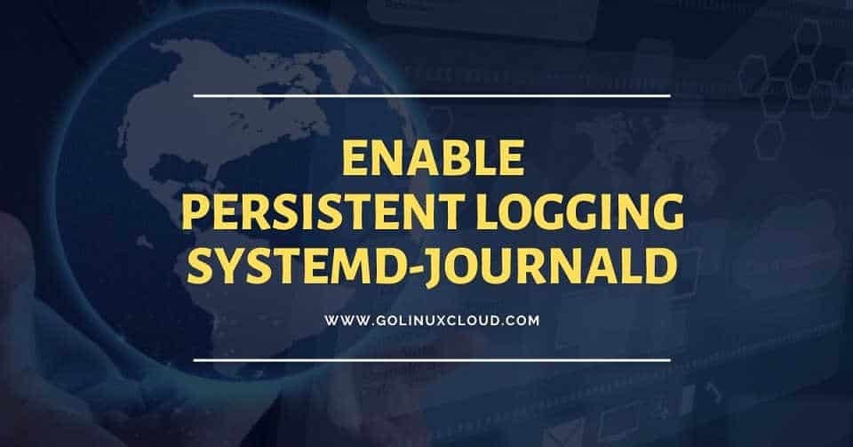 How to enable persistent logging in systemd-journald without reboot