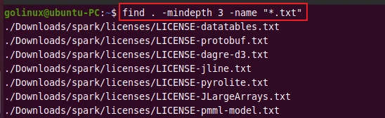 find command to set the minimum recursion limit