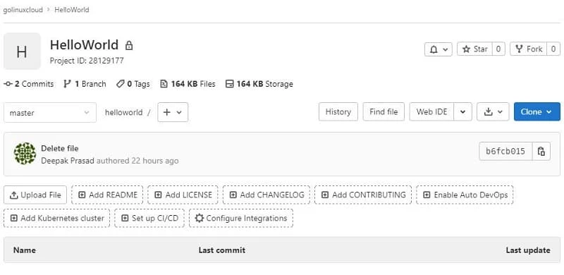 Git clone repository