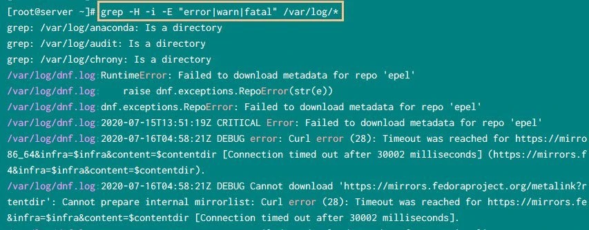 grep multiple strings in all files in a path