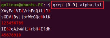 grep regex pattern