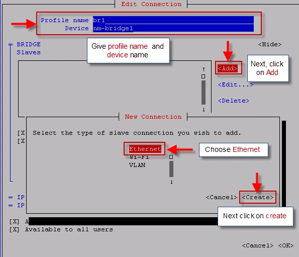 configure network bridge