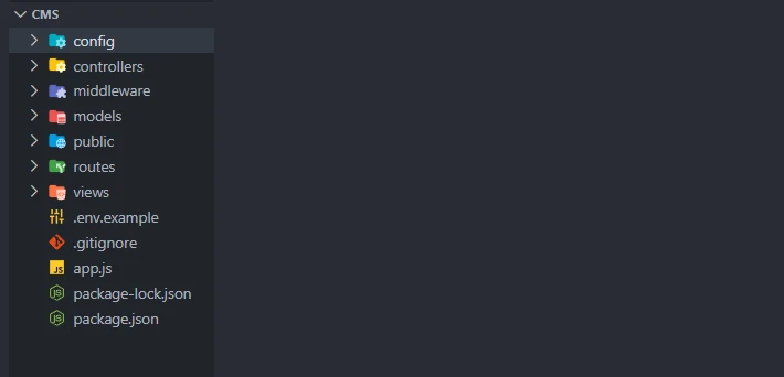 implementing nodejs CMS