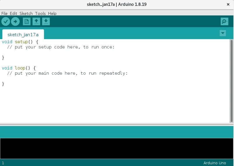 arduino IDE interface