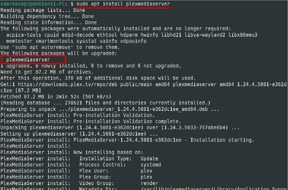install plex media server