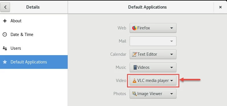 set default application