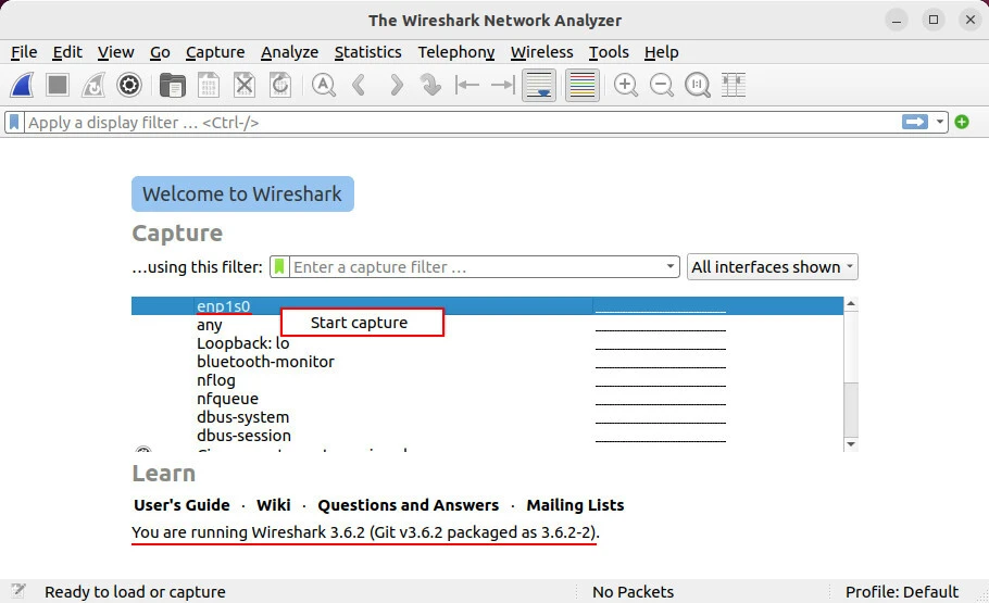install Wireshark