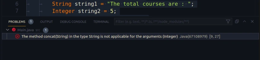 java concatenation problem