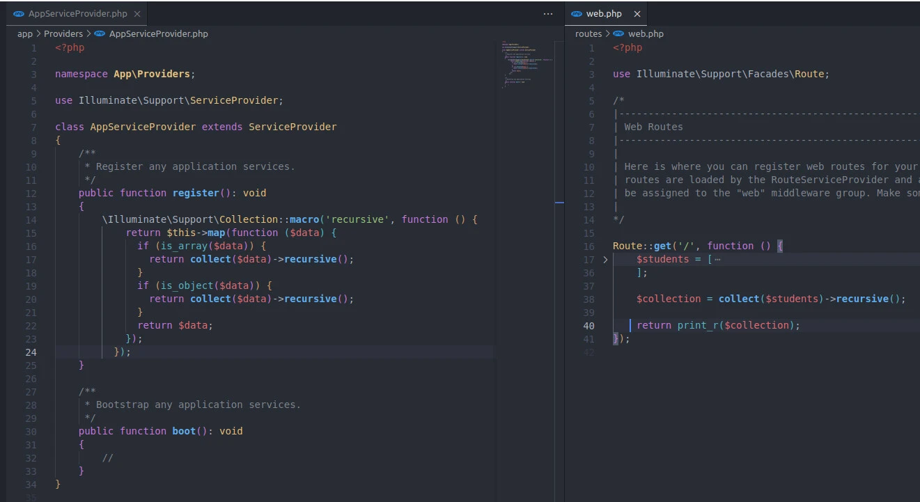 Laravel find array recursively