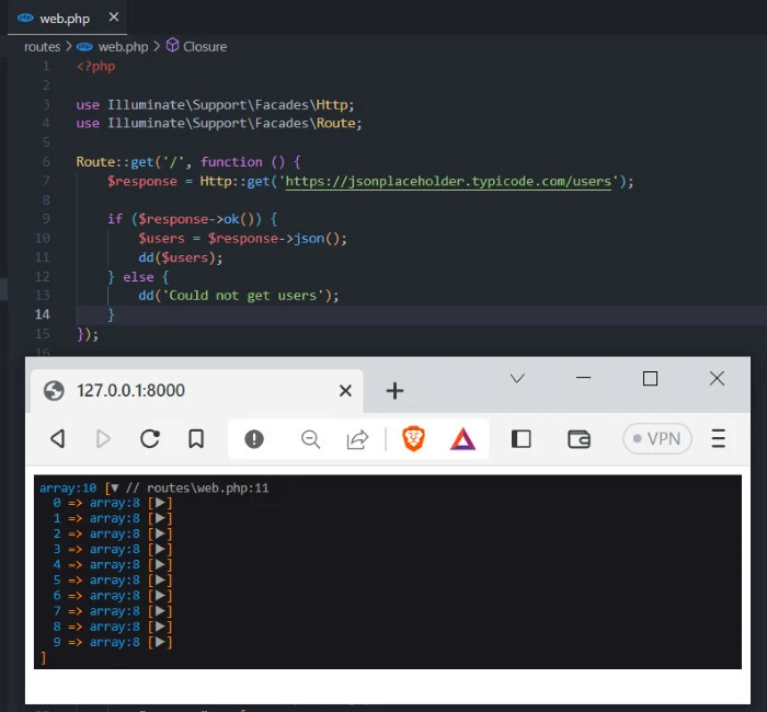 Laravel HTTP request to external API