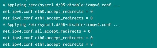 Disable ICMPv6 using sysctl kernel parameters