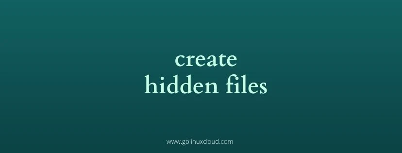 Linux show hidden files