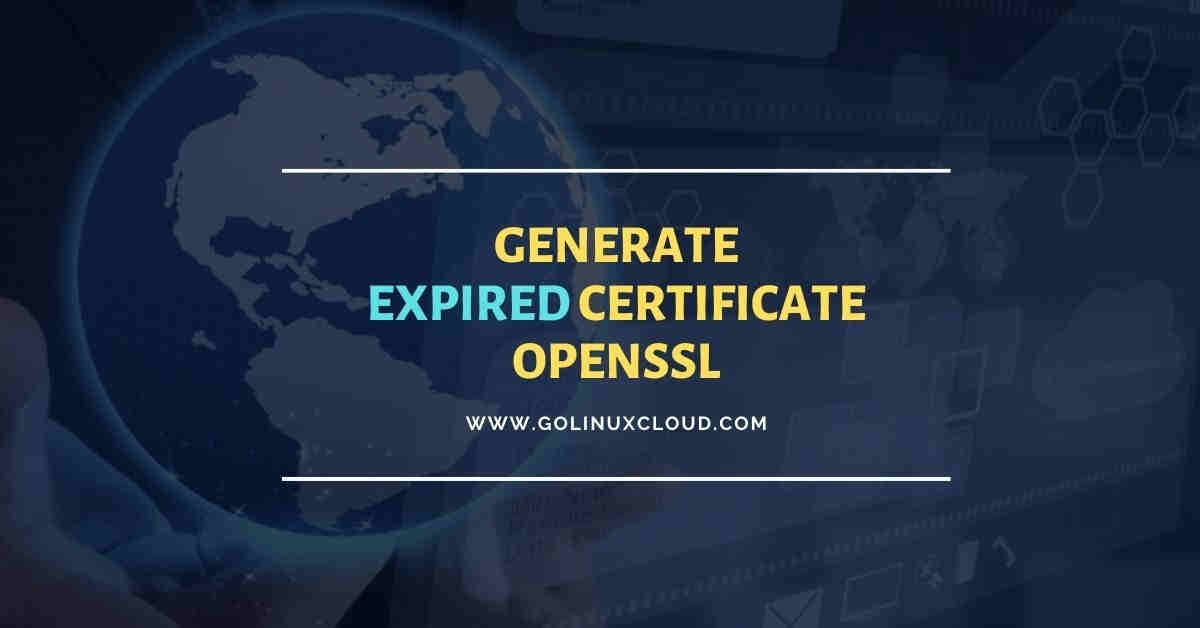 How to manually expire any certificate OpenSSL