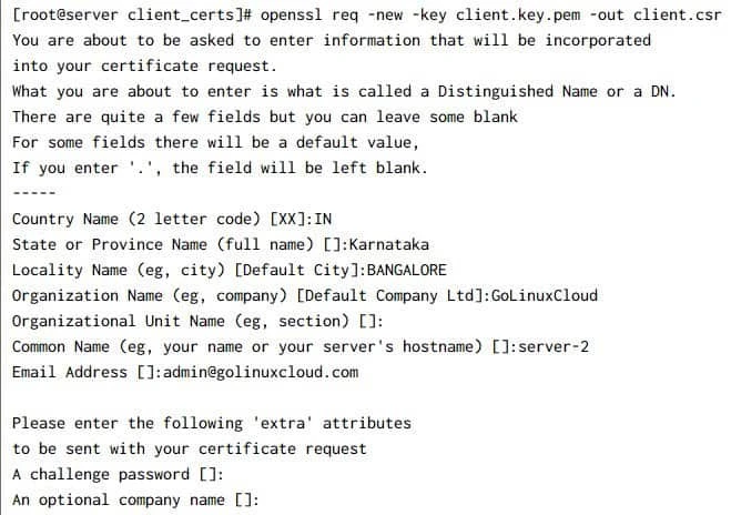 Setup & verify mutual TLS authentication (MTLS) with openssl