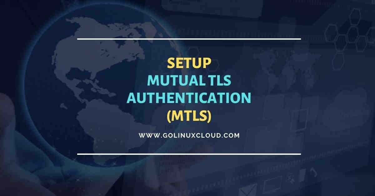 Setup &amp; verify Mutual TLS Authentication (MTLS) with OpenSSL