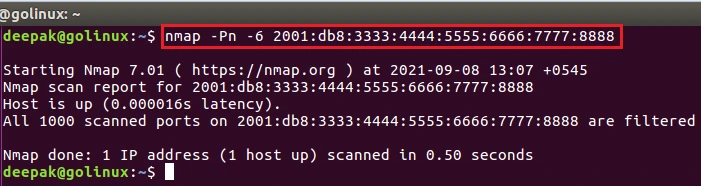 nmap command to treat all hosts as online