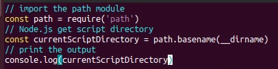 Node.js get script directory