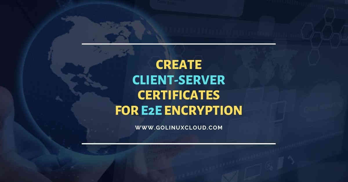 OpenSSL create Client Certificate & Server Certificate with Example