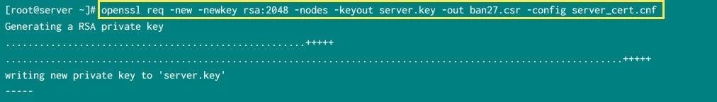 Generate CSR (Non-Interactive)