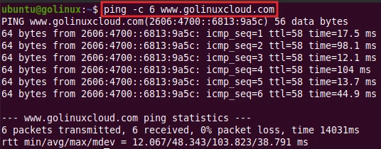 ping command to specify the count