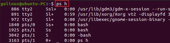 ps command to hide the headers