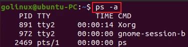 ps command to list all processes not associated with a terminal