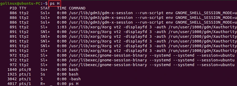 ps command to show threads as if they were processes