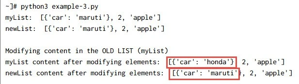 Python copy list - deepcopy() vs copy() with examples